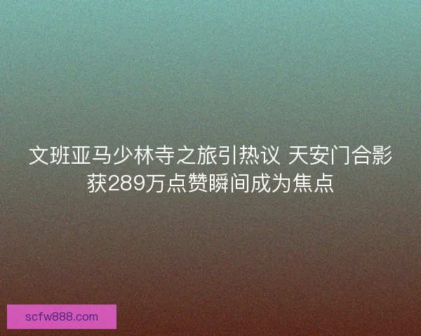 文班亚马少林寺之旅引热议 天安门合影获289万点赞瞬间成为焦点
